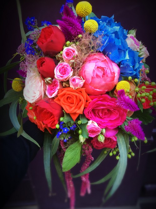 bouquet de mariée coloré